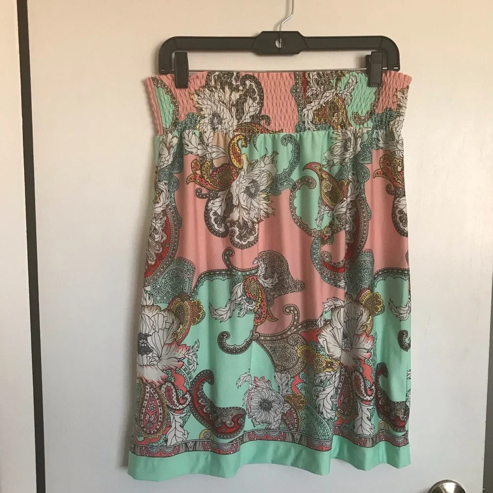 Melissa Paige Floral Lightweight Skirt - Size L - Picture 4 of 11